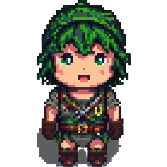 surprised Skirk from Genshin Impact, pixel art style emoji