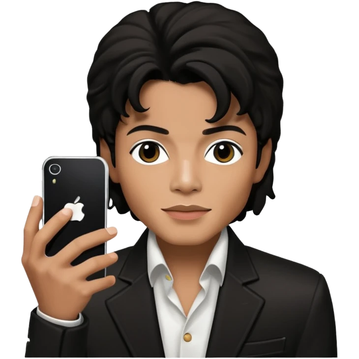 Michael Jackson holding an LG emoji