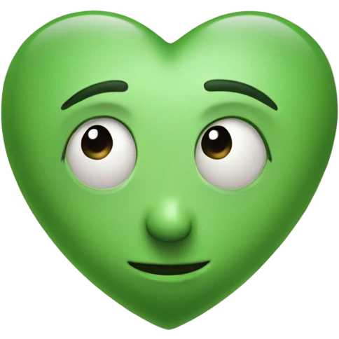 small hazel green heart  emoji