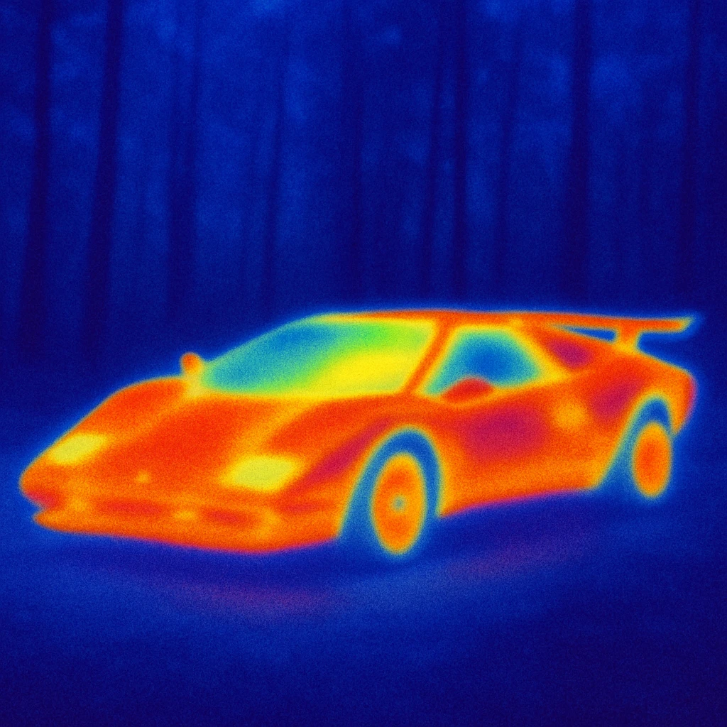 Lamborghini Countach in a forest background emoji