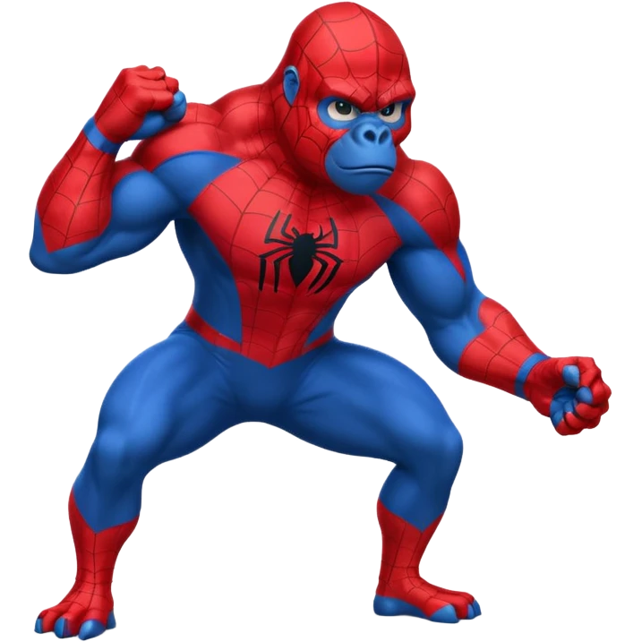 Gorilla wearing Spiderman suits emoji