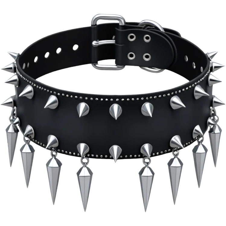 Metal garter with inward-facing spikes, fetish gothic artifact emoji