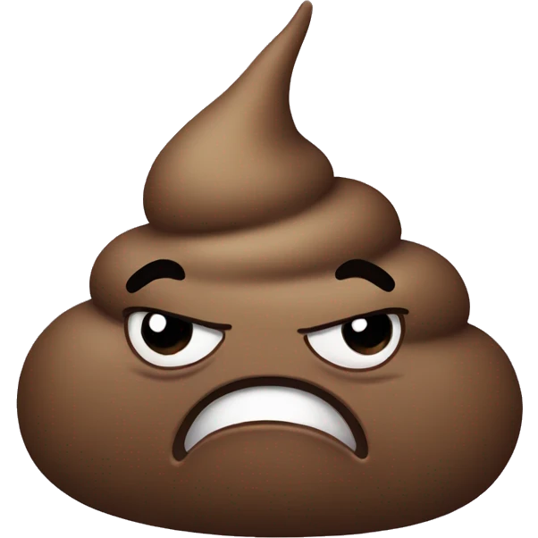 Angry poop emoji