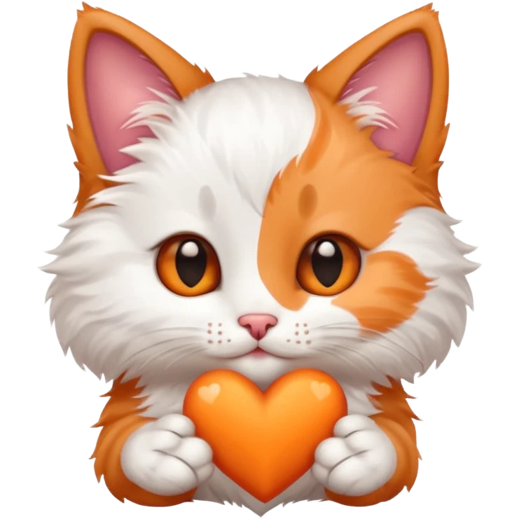 Hello  kiti avec un coeur emoji