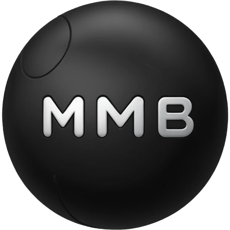 Black pull Ball with MB written on it. Nothing else no holes or anything. emoji