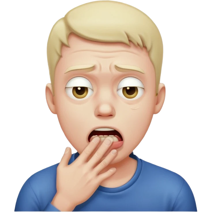 a man choking himself  emoji