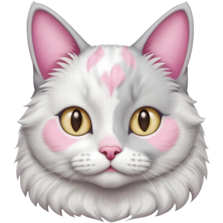 grey and white cat called bean emoji