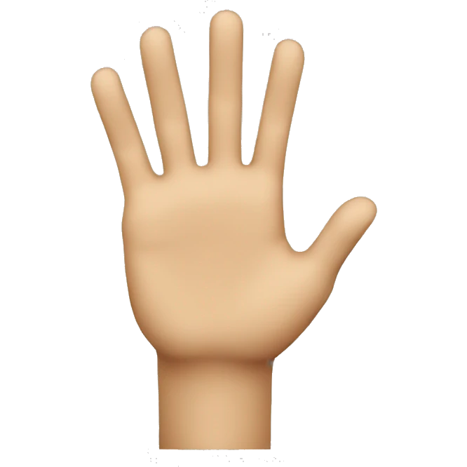 warning pointing hand emoji