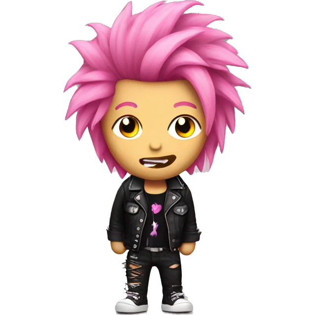 Punk rocker with pink hair emoji