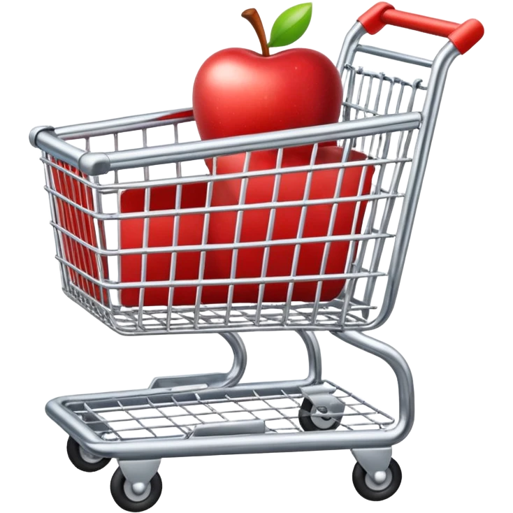 empty shopping cart, classic apple emoji style emoji