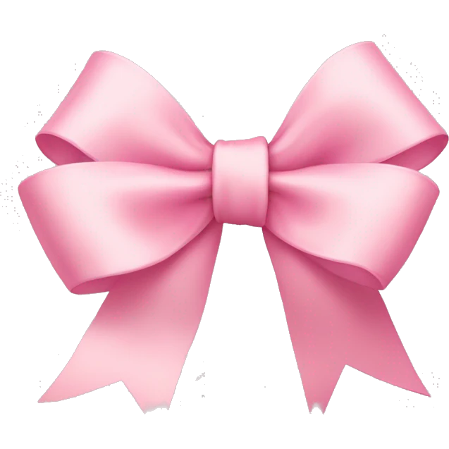 light pink ribbon bow emoji