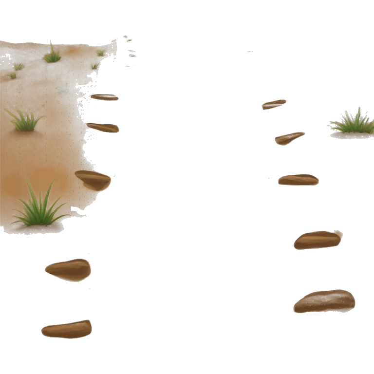 dirt path with footprints emoji