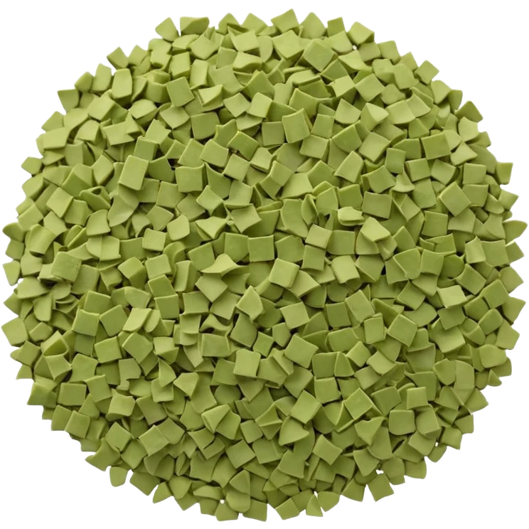 loose pinch of dried oregano, muted olive and green, crumbly texture, finely broken, lightweight, slightly curled, dry matte, 3D-rendered, minimal, no faces, transparent background emoji