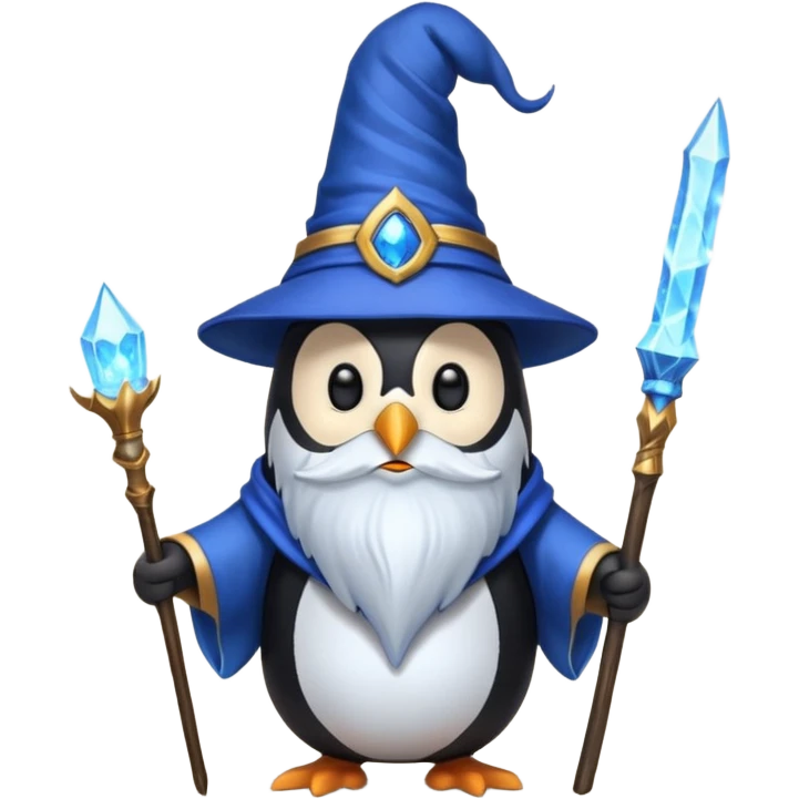 Penguin Wizard emoji