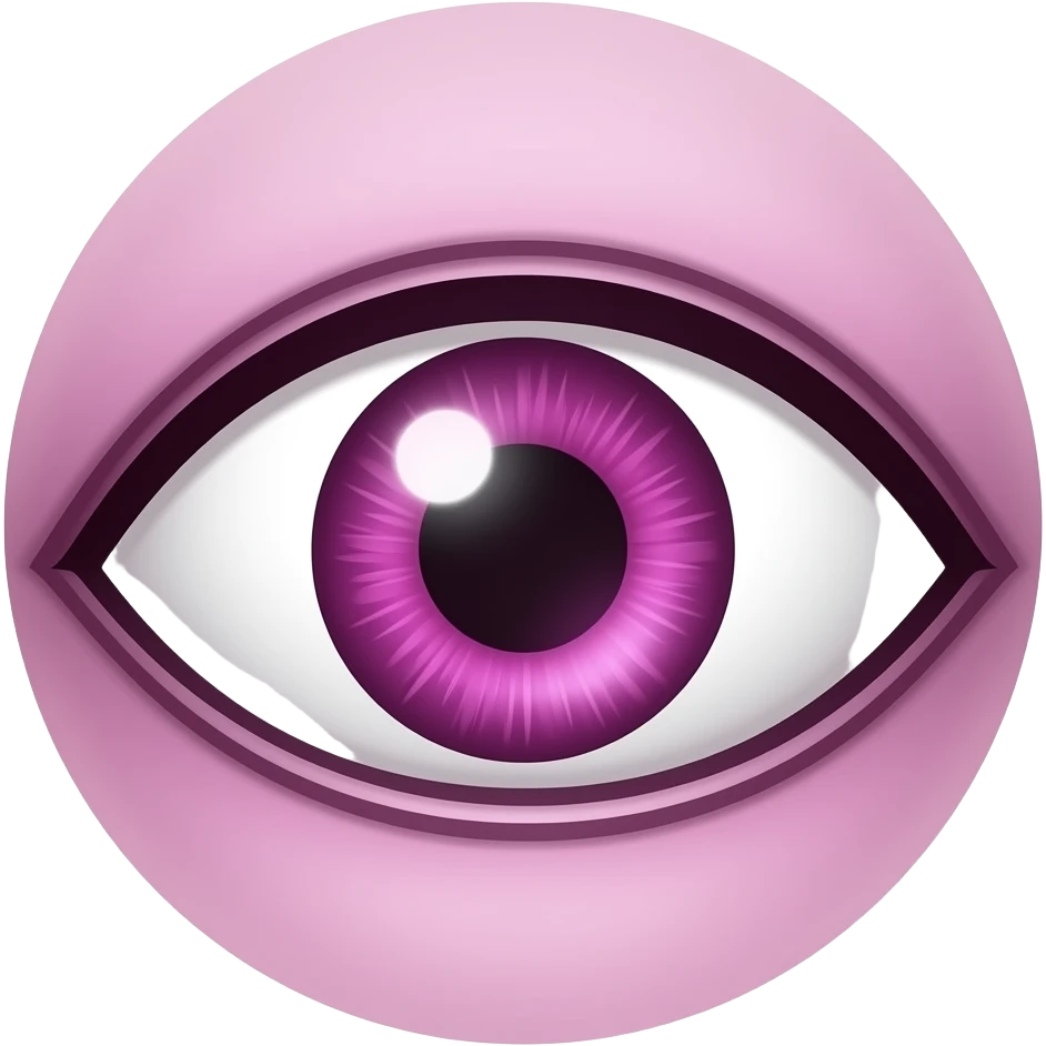 Pink evil eye emoji