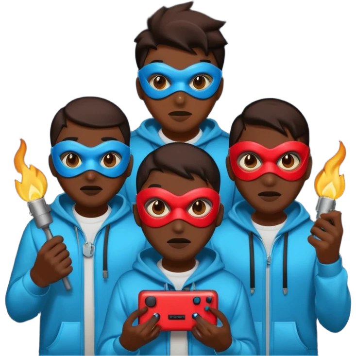 Hoodlums with shisty masks and switches  emoji