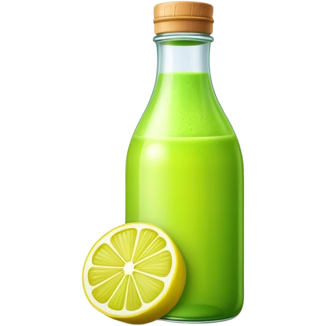 Bottled green lemon juice emoji