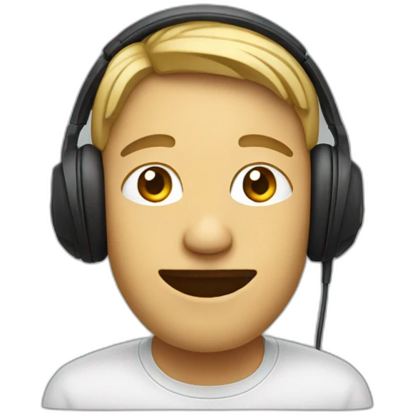 Person with just one headphone on their ear emoji