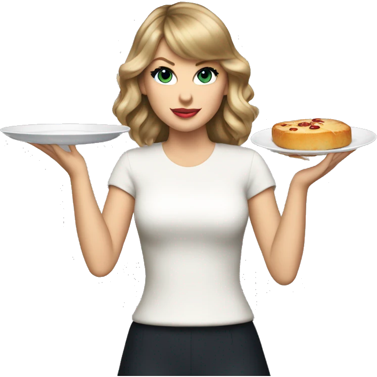 Taylor swift holding a plate  emoji