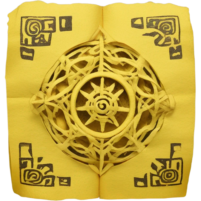 Yellow paper Talisman emoji