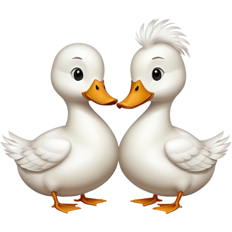 Two ducks in love  emoji