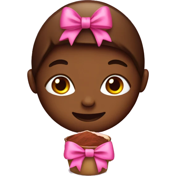 Cocoa with pink bow emoji