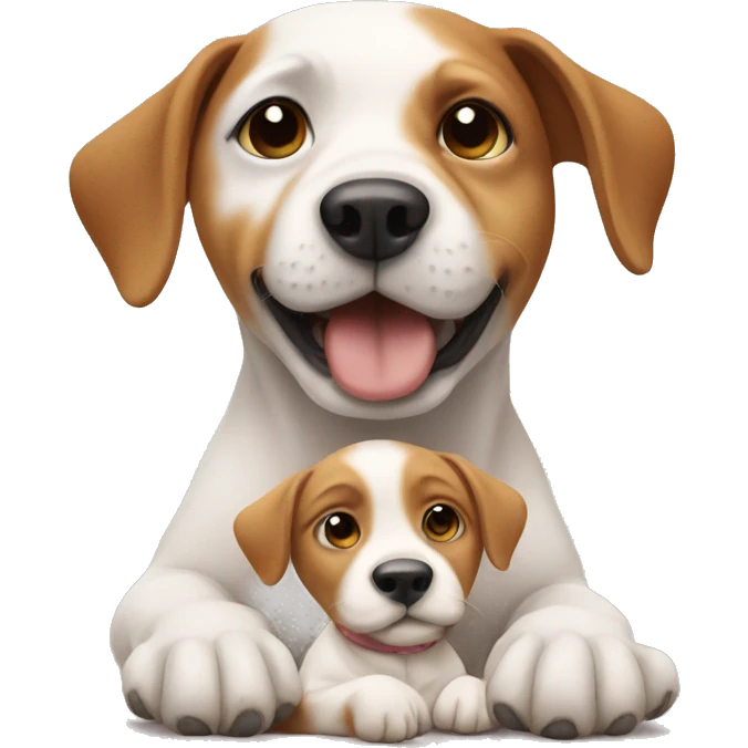 Dog with a baby emoji