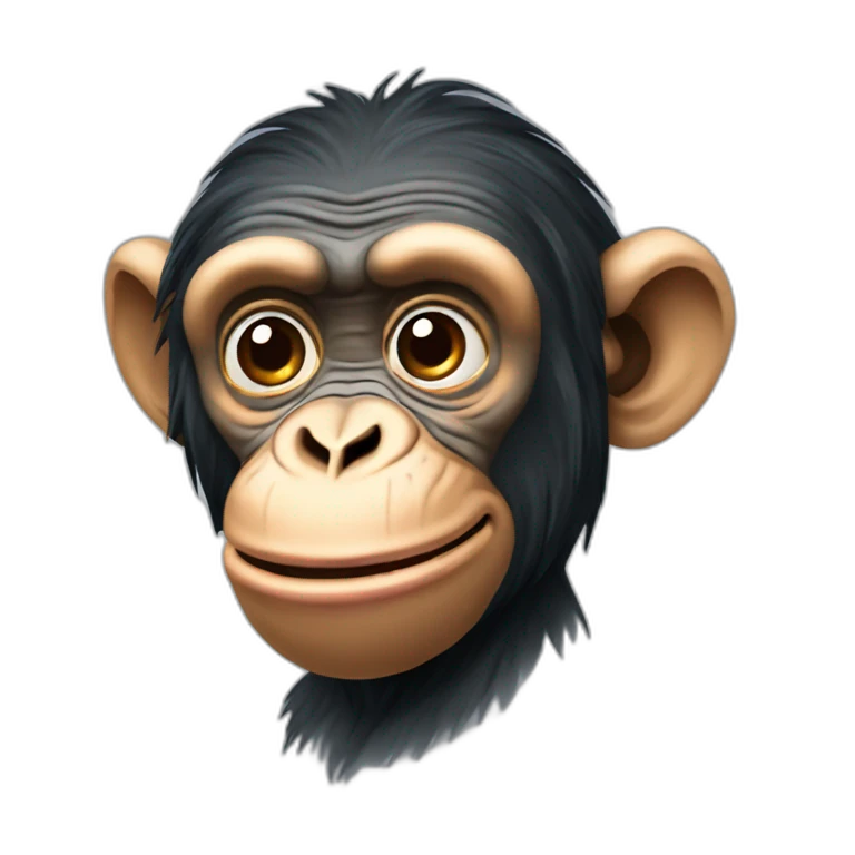 Chimpanzé qui rigole bien emoji