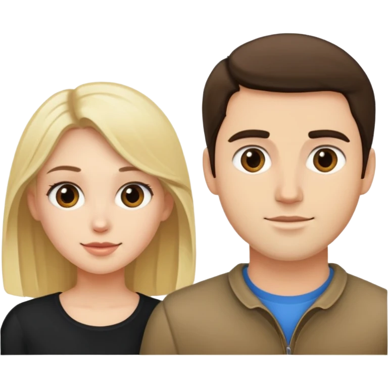 Sex between blonde girl and brunette man  emoji