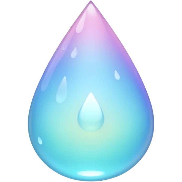 Pastel raindrop emoji