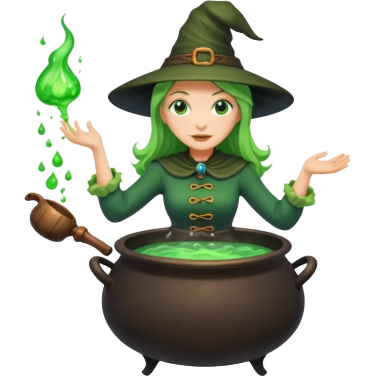 green witch cooking potion emoji