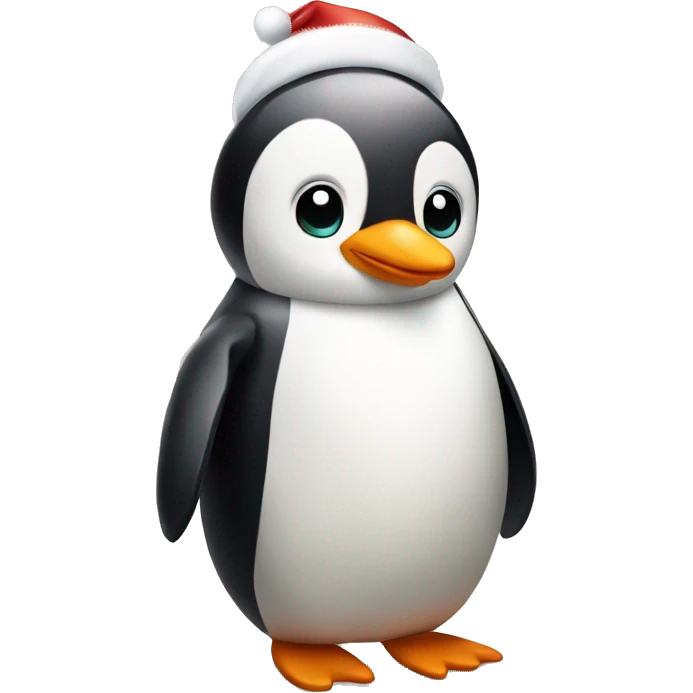 Cute Christmas penguin  emoji