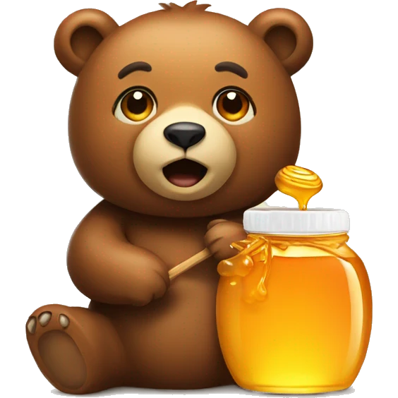 Bear with honey  emoji