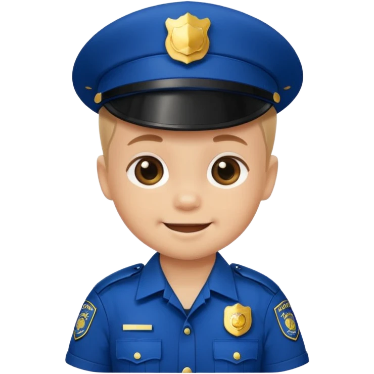 baby in police without cap emoji