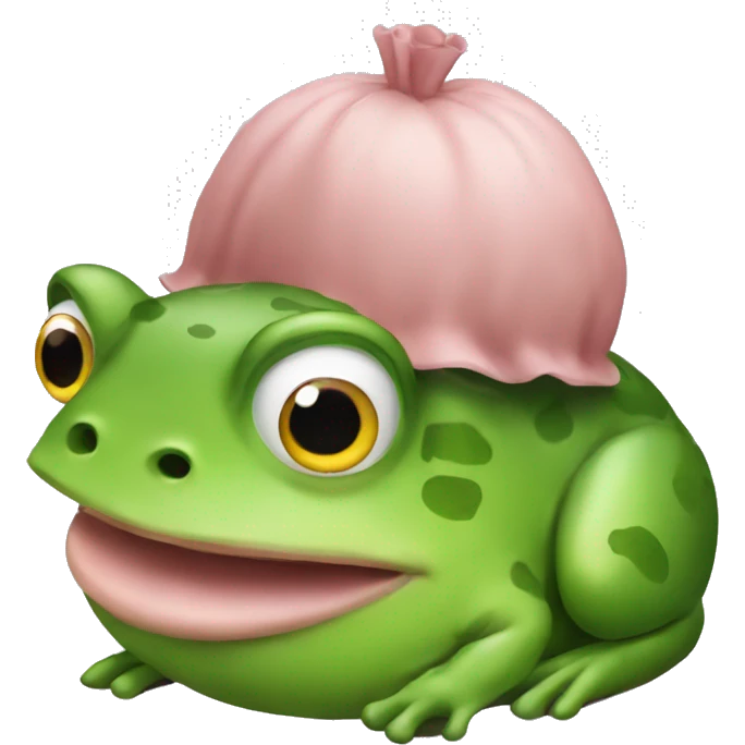 frog on pig emoji
