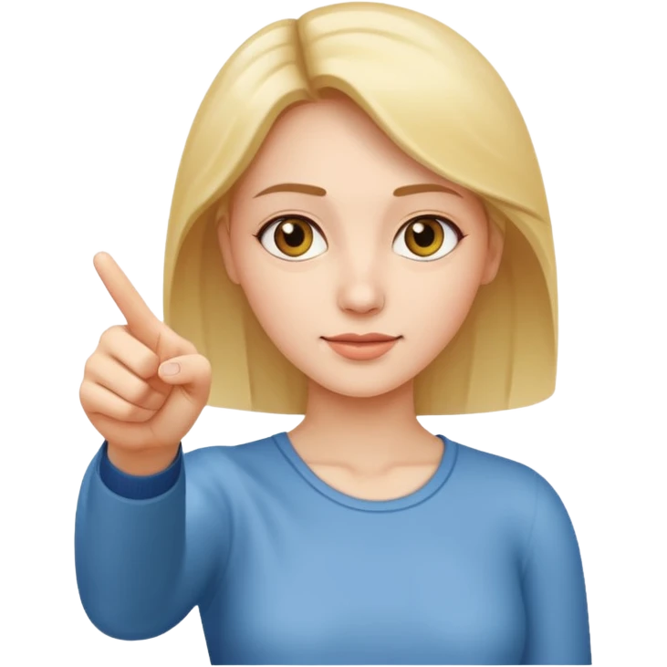 woman pointing hand at 90 degree angle emoji
