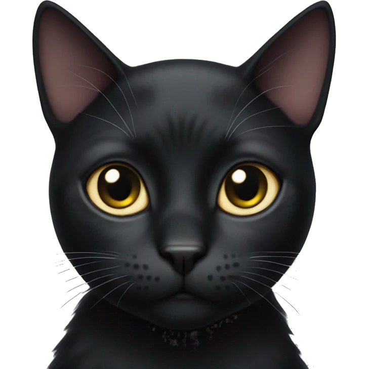 Black cat with a small white spot on her chest emoji