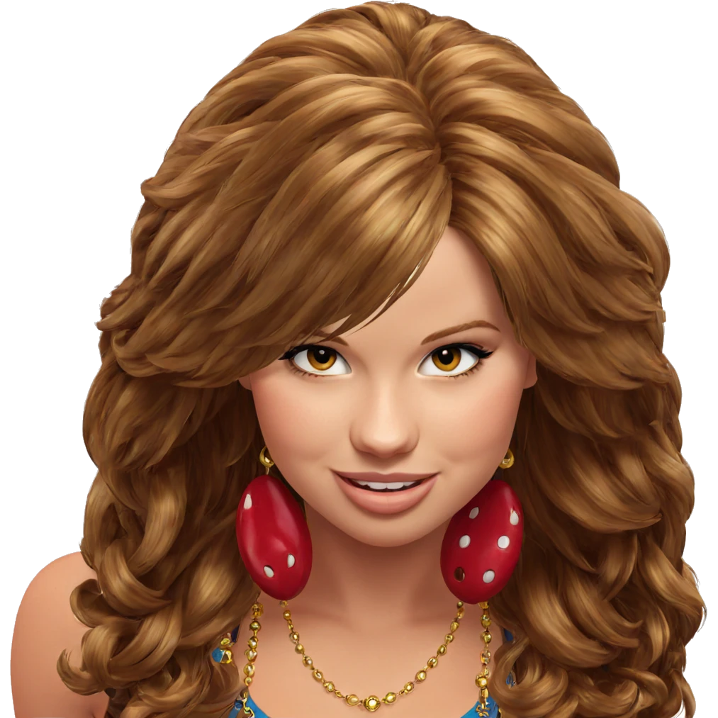 smiling girl with jewelry emoji