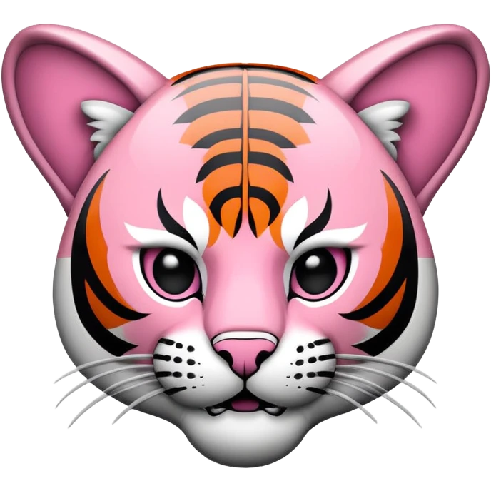 The bengals football logo in light pink  emoji