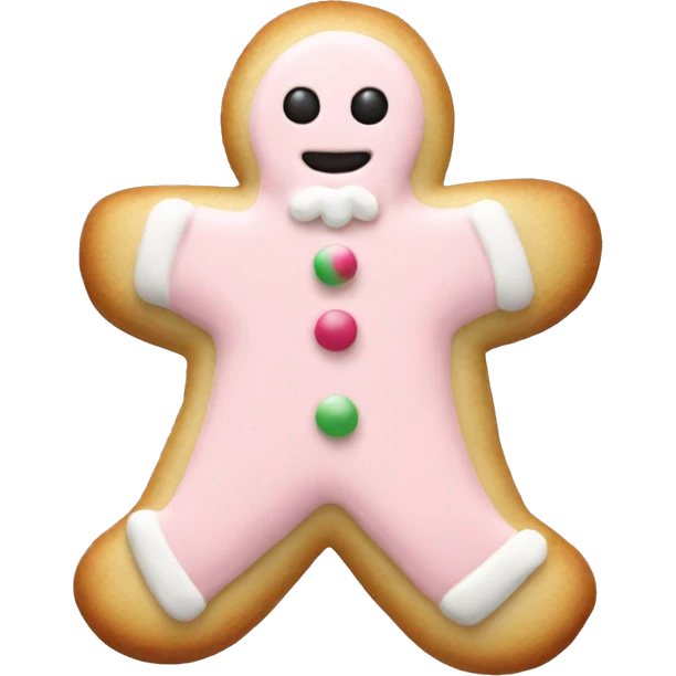 pale pink christmas cookie emoji