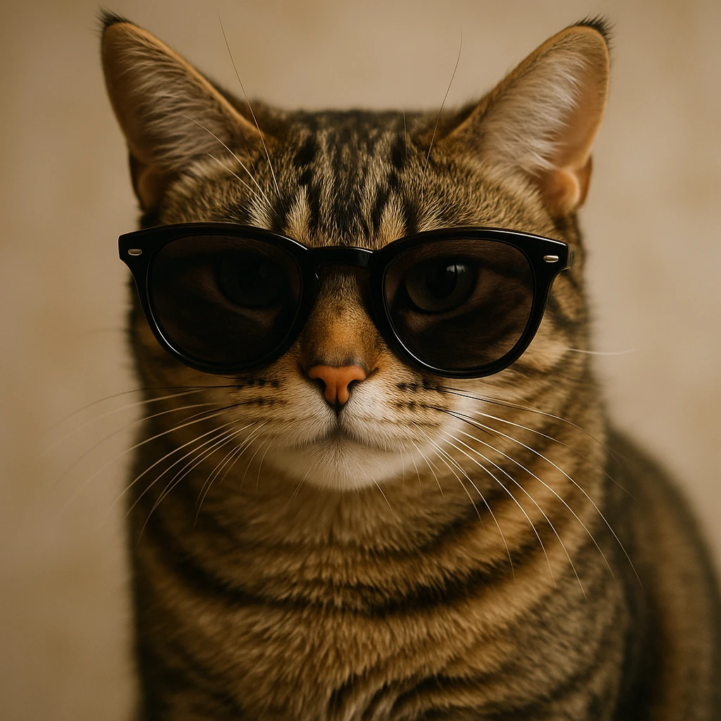 Cat wearing sunglasses emoji
