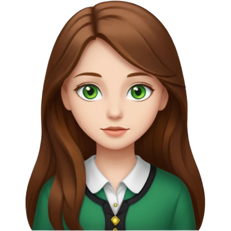 Vull una noia amb els cabells marró llargs, ulls verds i roba molt maca emoji