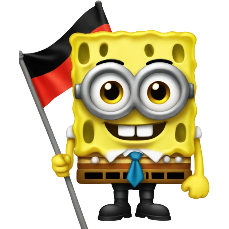 Spongebob with Germany flag emoji