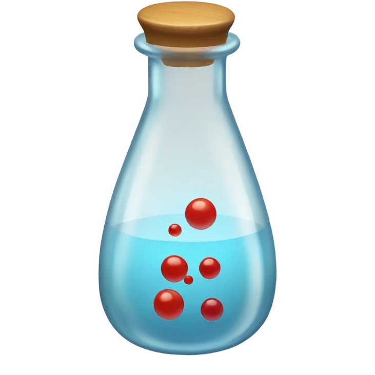 experiment vial, transparent emoji