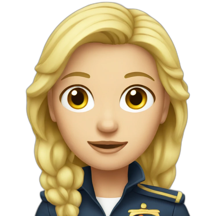 female captain blonde emoji