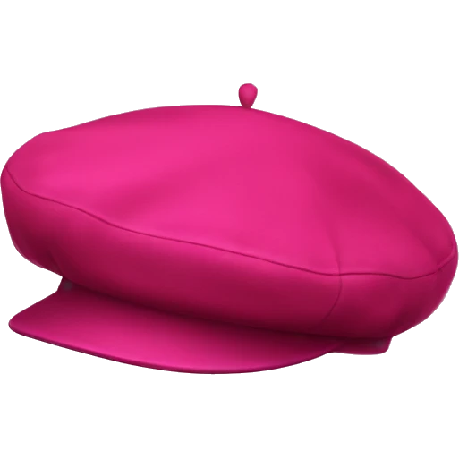 floating One-Raspberry colored beret hat not on a person emoji