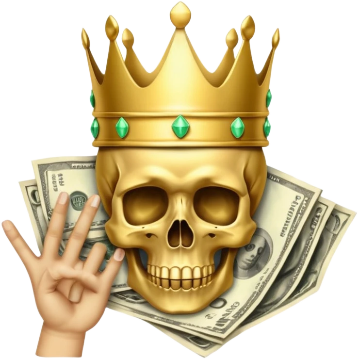 👑💀🤑🫰 mix this  emoji and convert to one emoji emoji