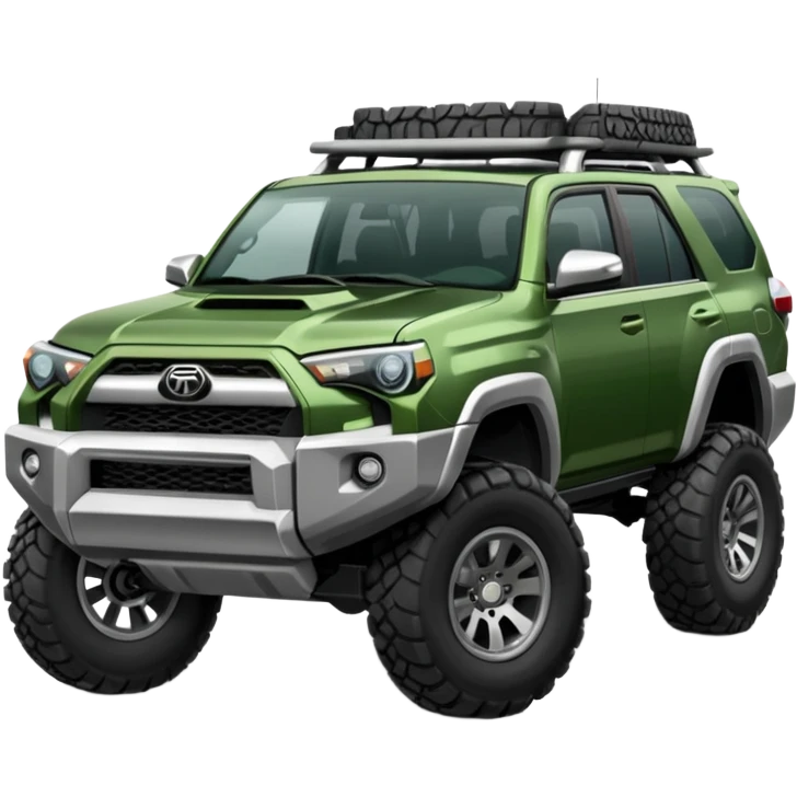 The color green gray  jacked up 4 runner emoji