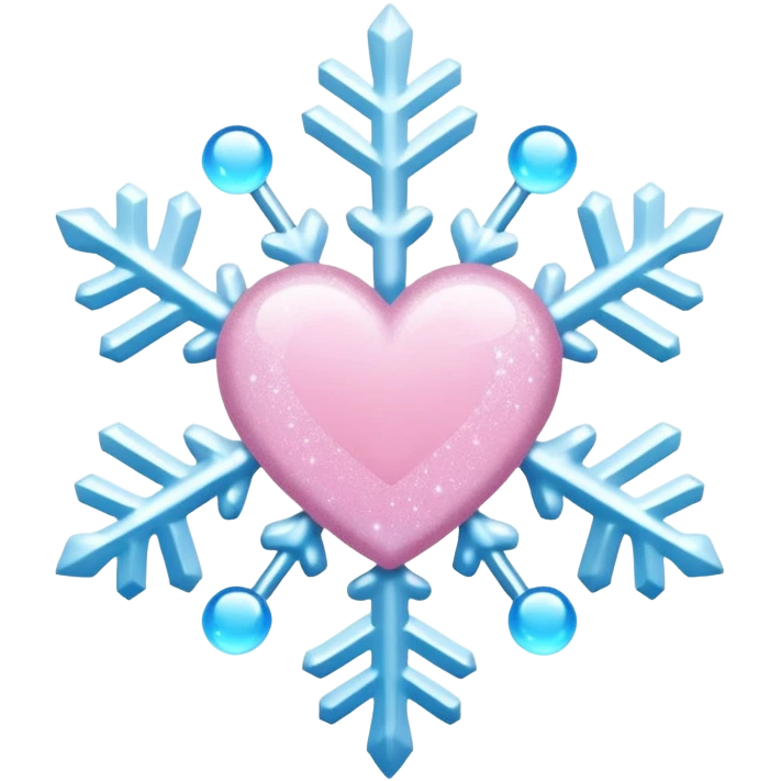 snowflake pink heart color white baby blue and baby pink glitter glow basic realist BOW EGIRLS WANTS THIS EMOJI CUTE KAWAII emoji