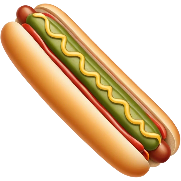 Hotdog with a pickle emoji